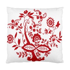 Red Vintage Floral Flowers Decorative Pattern Clipart Standard Cushion Case (two Sides)