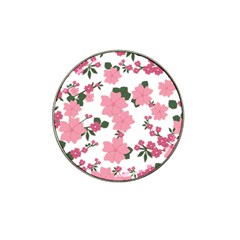 Vintage Floral Wallpaper Background In Shades Of Pink Hat Clip Ball Marker (10 Pack) by Simbadda