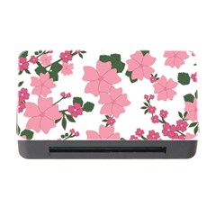 Vintage Floral Wallpaper Background In Shades Of Pink Memory Card Reader With Cf by Simbadda