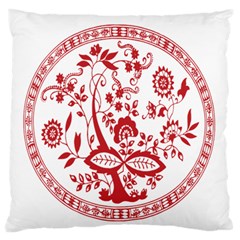 Red Vintage Floral Flowers Decorative Pattern Standard Flano Cushion Case (two Sides) by Simbadda