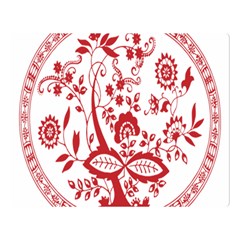 Red Vintage Floral Flowers Decorative Pattern Double Sided Flano Blanket (large)  by Simbadda