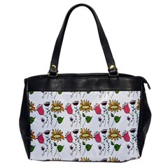 Handmade Pattern With Crazy Flowers Office Handbags by Simbadda