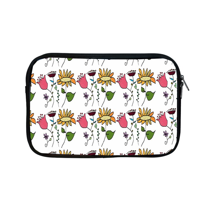 Handmade Pattern With Crazy Flowers Apple iPad Mini Zipper Cases