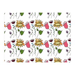 Handmade Pattern With Crazy Flowers Double Sided Flano Blanket (mini)  by Simbadda