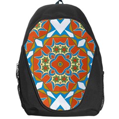 Digital Computer Graphic Geometric Kaleidoscope Backpack Bag by Simbadda