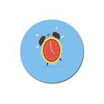 Alarm Clock Weker Time Red Blue Magnet 3  (Round) Front