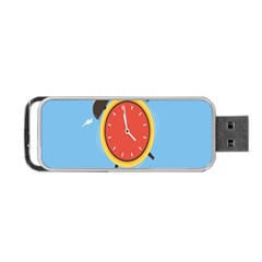 Alarm Clock Weker Time Red Blue Portable Usb Flash (two Sides)