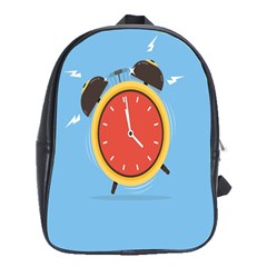 Alarm Clock Weker Time Red Blue School Bags (xl)  by Alisyart