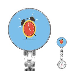 Alarm Clock Weker Time Red Blue Stainless Steel Nurses Watch by Alisyart