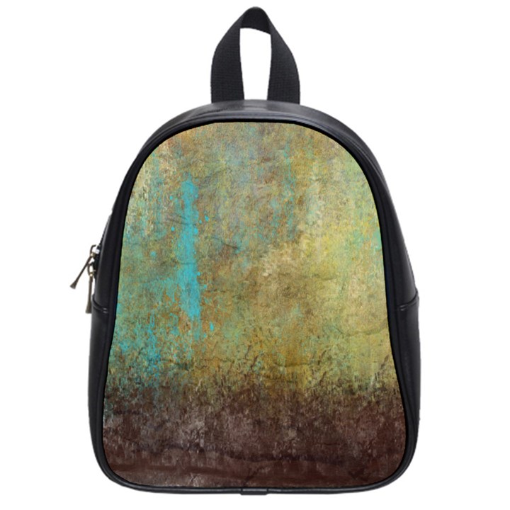 Aqua Textured Abstract School Bags (Small) 