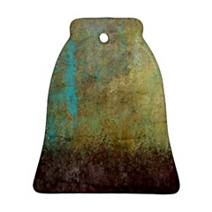 Aqua Textured Abstract Bell Ornament (two Sides) by digitaldivadesigns