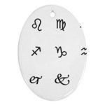 Set Of Black Web Dings On White Background Abstract Symbols Ornament (Oval) Front