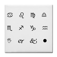 Set Of Black Web Dings On White Background Abstract Symbols Face Towel by Amaryn4rt