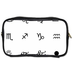 Set Of Black Web Dings On White Background Abstract Symbols Toiletries Bags 2-side by Amaryn4rt