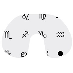 Set Of Black Web Dings On White Background Abstract Symbols Travel Neck Pillows by Amaryn4rt