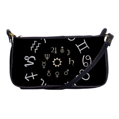 Astrology Chart With Signs And Symbols From The Zodiac Gold Colors Shoulder Clutch Bags by Amaryn4rt