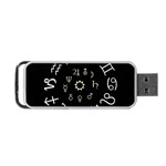 Astrology Chart With Signs And Symbols From The Zodiac Gold Colors Portable USB Flash (One Side) Front