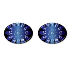 Astrology Birth Signs Chart Cufflinks (oval) by Amaryn4rt