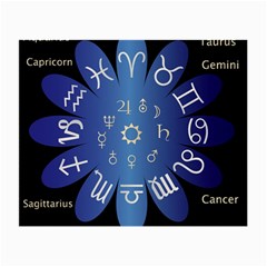 Astrology Birth Signs Chart Small Glasses Cloth (2-side) by Amaryn4rt