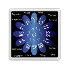 Astrology Birth Signs Chart Memory Card Reader (square)  by Amaryn4rt