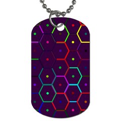 Color Bee Hive Pattern Dog Tag (two Sides) by Amaryn4rt