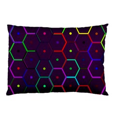 Color Bee Hive Pattern Pillow Case (two Sides) by Amaryn4rt