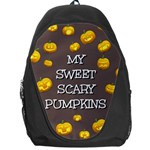 Scary Sweet Funny Cute Pumpkins Hallowen Ecard Backpack Bag Front