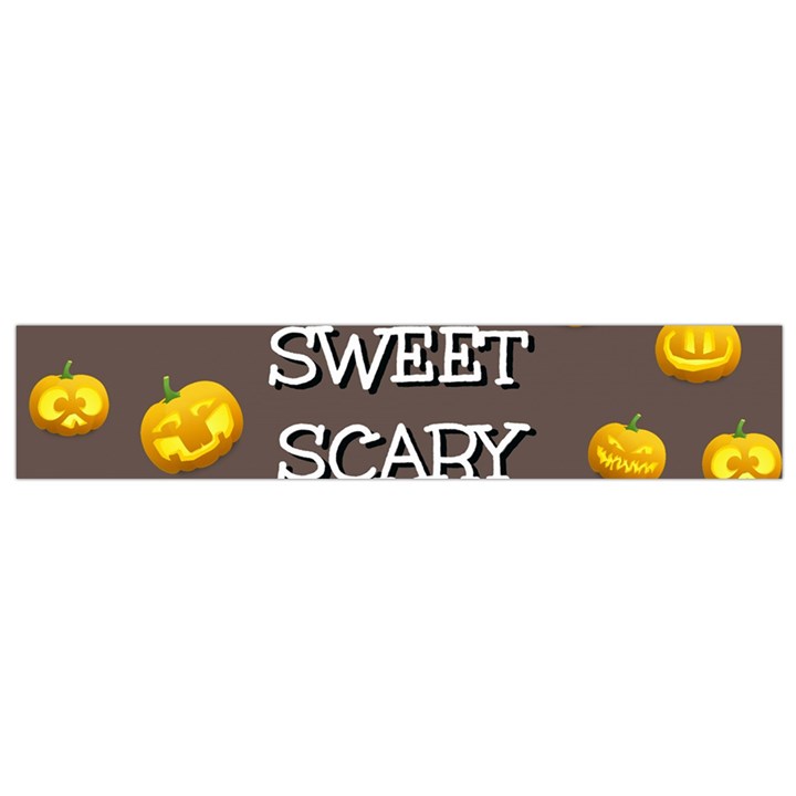 Scary Sweet Funny Cute Pumpkins Hallowen Ecard Flano Scarf (Small)