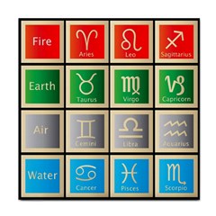 Set Of The Twelve Signs Of The Zodiac Astrology Birth Symbols Face Towel by Amaryn4rt