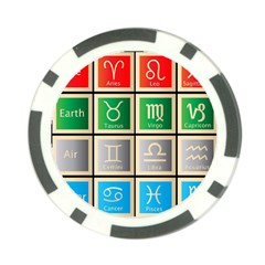 Set Of The Twelve Signs Of The Zodiac Astrology Birth Symbols Poker Chip Card Guard (10 Pack) by Amaryn4rt