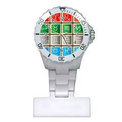 Set Of The Twelve Signs Of The Zodiac Astrology Birth Symbols Plastic Nurses Watch by Amaryn4rt