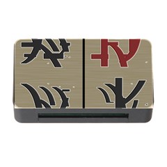 Xia Script On Gray Background Memory Card Reader With Cf by Amaryn4rt