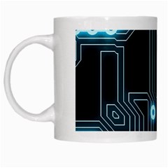 A Completely Seamless Background Design Circuitry White Mugs