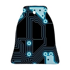 A Completely Seamless Background Design Circuitry Ornament (bell) by Amaryn4rt