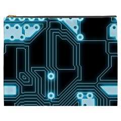 A Completely Seamless Background Design Circuitry Cosmetic Bag (xxxl)  by Amaryn4rt