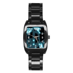 A Completely Seamless Background Design Circuitry Stainless Steel Barrel Watch by Amaryn4rt