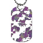 Many Cats Silhouettes Texture Dog Tag (Two Sides) Front