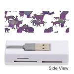 Many Cats Silhouettes Texture Memory Card Reader (Stick)  Front