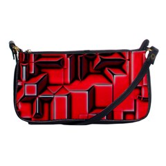 Background With Red Texture Blocks Shoulder Clutch Bags by Amaryn4rt