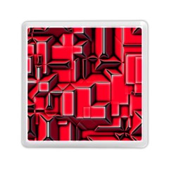 Background With Red Texture Blocks Memory Card Reader (square)  by Amaryn4rt