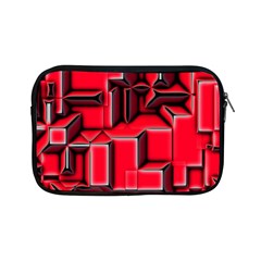 Background With Red Texture Blocks Apple Ipad Mini Zipper Cases by Amaryn4rt