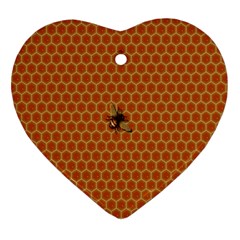 The Lonely Bee Ornament (heart) by Amaryn4rt