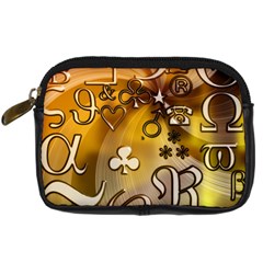 Symbols On Gradient Background Embossed Digital Camera Cases by Amaryn4rt