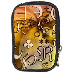 Symbols On Gradient Background Embossed Compact Camera Cases by Amaryn4rt