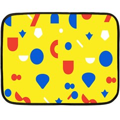 Circle Triangle Red Blue Yellow White Sign Fleece Blanket (mini)