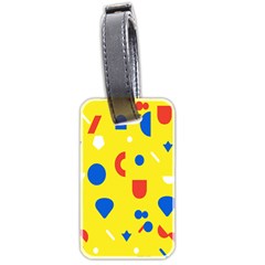 Circle Triangle Red Blue Yellow White Sign Luggage Tags (two Sides)