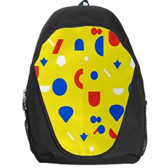 Circle Triangle Red Blue Yellow White Sign Backpack Bag by Alisyart