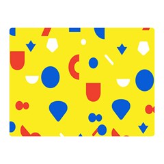 Circle Triangle Red Blue Yellow White Sign Double Sided Flano Blanket (mini)  by Alisyart