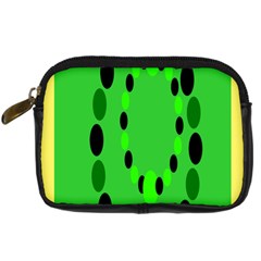 Circular Dot Selections Green Yellow Black Digital Camera Cases