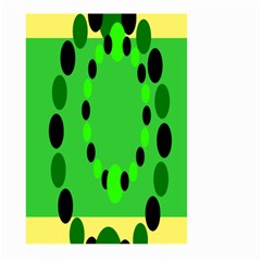 Circular Dot Selections Green Yellow Black Large Garden Flag (Two Sides)